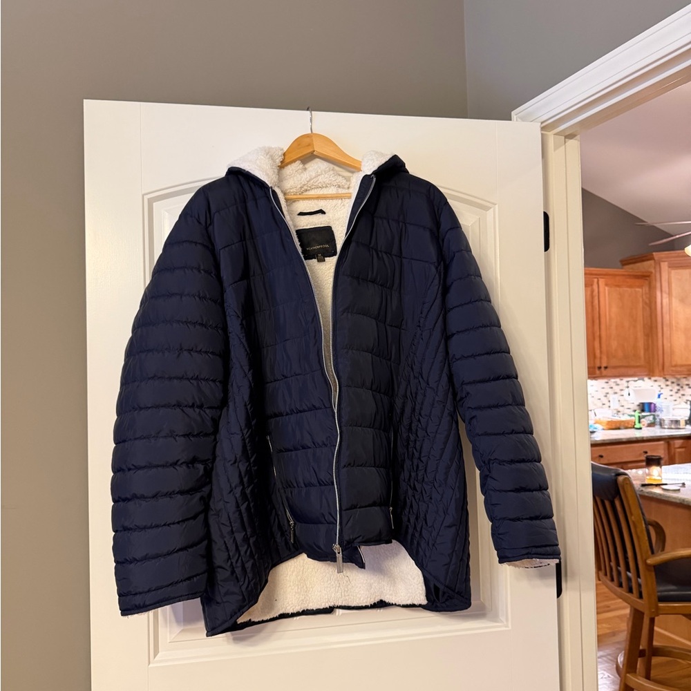 Weatherproof Black and White Sherpa Jacket